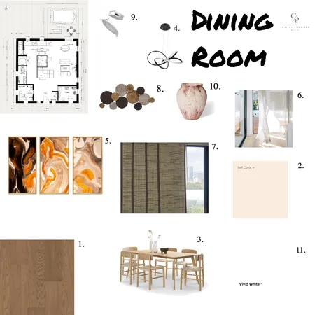Dining Room Sample Board - Christina Pyfrom Interior Design Mood Board by foureverchrissy on Style Sourcebook