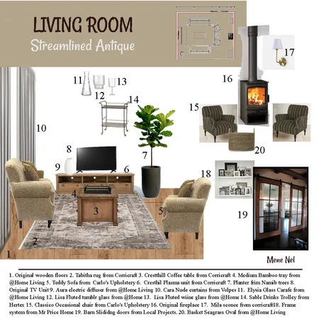 Streamlined Antique Interior Design Mood Board by menenel01@gmail.com on Style Sourcebook