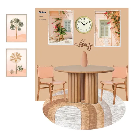 Peachy Dining Interior Design Mood Board by Sherina on Style Sourcebook