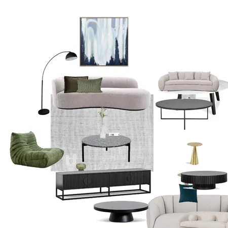 living room upstairs brighton plush couch green chairj diff coffee table charcoal brown cushion v2 Interior Design Mood Board by Efi Papasavva on Style Sourcebook