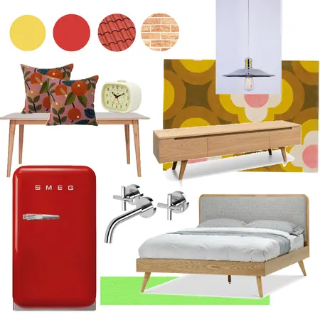 Contemporary Retro Interior Design Mood Board by Aesthetic Interiors on Style Sourcebook