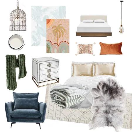 Eclectic bedroom Interior Design Mood Board by Samantha_Ane on Style Sourcebook