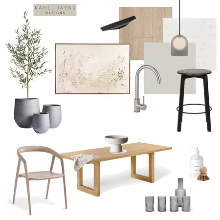 HALL RESIDENCE - Kitchen/Dining Interior Design Mood Board by Kahli Jayne Designs on Style Sourcebook