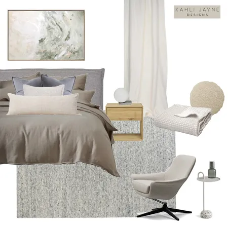 HALL RESIDENCE - Main Bedroom Interior Design Mood Board by Kahli Jayne Designs on Style Sourcebook