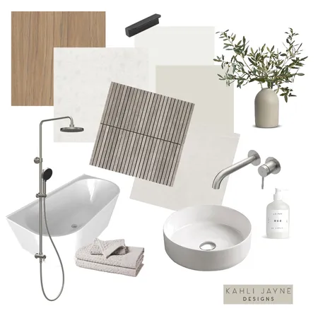 HALL RESIDENCE - Bathrooms Interior Design Mood Board by Kahli Jayne Designs on Style Sourcebook
