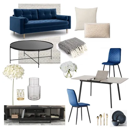 Blue theme WCL - 1 bed Interior Design Mood Board by Lovenana on Style Sourcebook