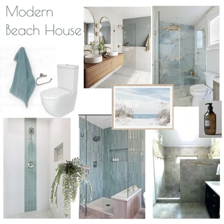 Modern Beach House Bathroom Interior Design Mood Board by ellys on Style Sourcebook