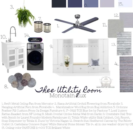 Utility Room - Monotain Lux MXD Interior Design Mood Board by Manifest By Design | Interior Designer on Style Sourcebook