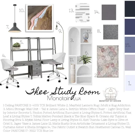 Study-Monotain Lux Interior Design Mood Board by Manifest By Design | Interior Designer on Style Sourcebook