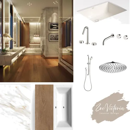 Penthouse Master Ensuite  2 Interior Design Mood Board by Zoe Victoria Design on Style Sourcebook