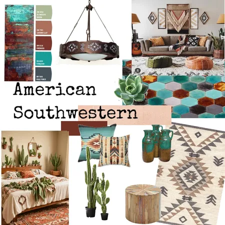 American Southwestern Interior Design Mood Board by duke_penney on Style Sourcebook