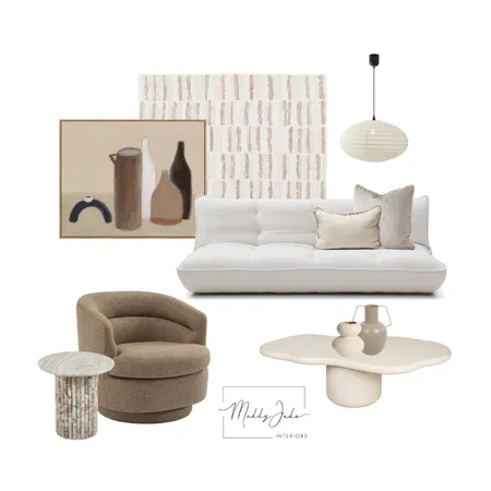 Neutral and textural living room Interior Design Mood Board by Maddy Jade Interiors on Style Sourcebook