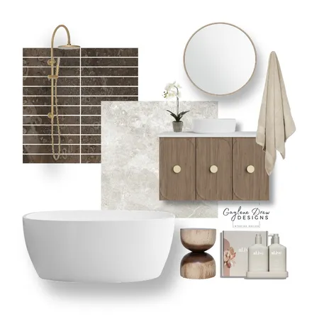Neutral Bathroom Interior Design Mood Board by Gaylene Drew Designs on Style Sourcebook
