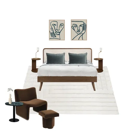 brown bed Interior Design Mood Board by kshreeve on Style Sourcebook