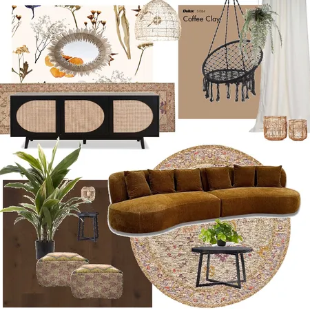 bohemian living room Interior Design Mood Board by brianna sardinha on Style Sourcebook