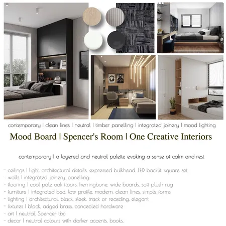 Mood Board - Spencer's Room two NE Interior Design Mood Board by ONE CREATIVE on Style Sourcebook