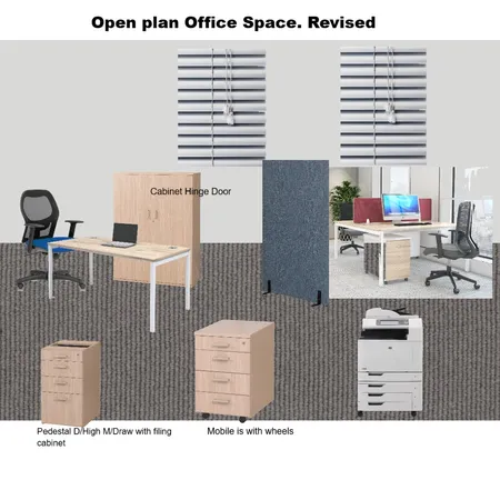 Tshaya Mashabela's - Open Plan Office Space. Revised Interior Design Mood Board by Asma Murekatete on Style Sourcebook