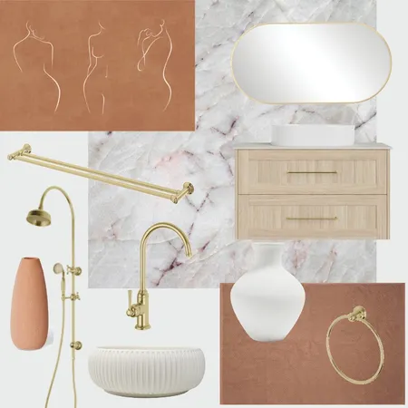 Terracotta, Gold and Marble Interior Design Mood Board by Sarah-fischer on Style Sourcebook