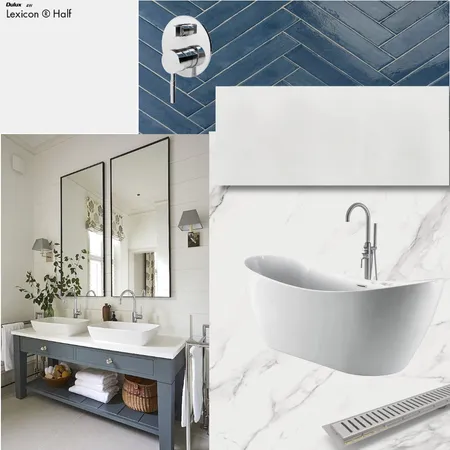 blue mood board bathroom Interior Design Mood Board by Liz@marbosmash.com on Style Sourcebook