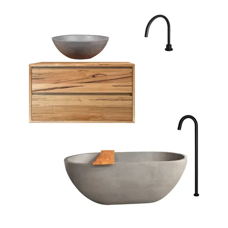 bathroom concrete tub Interior Design Mood Board by Decor n Design on Style Sourcebook