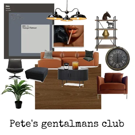 Pete's gentalmans club Interior Design Mood Board by Harford Jo Interiors on Style Sourcebook