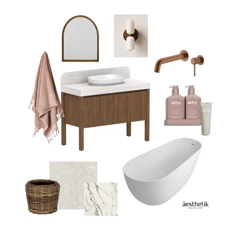 Raspberry Florentine Bathroom Interior Design Mood Board by àesthetik design studio on Style Sourcebook