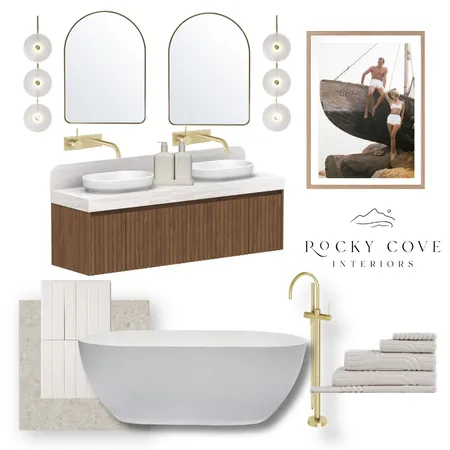 Neutral modern Australian Bathroom Interior Design Mood Board by Rockycove Interiors on Style Sourcebook