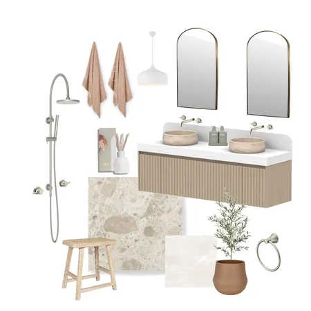 Modern Mediterranean Bathroom Interior Design Mood Board by Eleanor Varcoe on Style Sourcebook