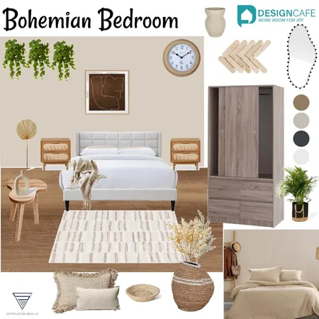 Bohemian bedroom Interior Design Mood Board by harshada on Style Sourcebook