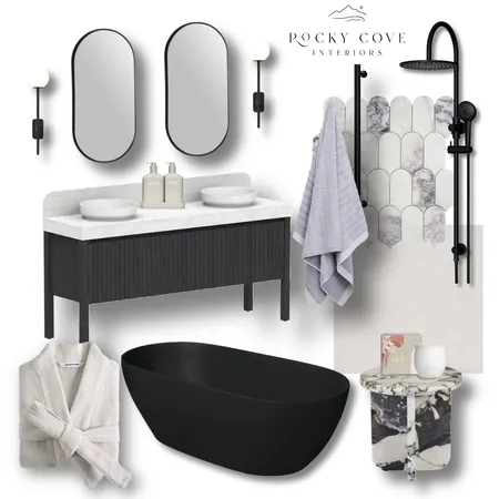 Marble spa bathroom Interior Design Mood Board by Rockycove Interiors on Style Sourcebook