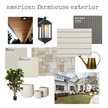 Modern American farmhouse exterior Interior Design Mood Board by Beautiful Spaces Interior Design on Style Sourcebook