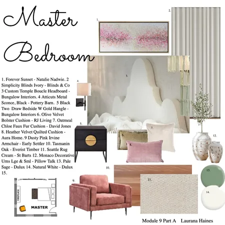 Module 9 Master Bedroom Interior Design Mood Board by hainesee on Style Sourcebook