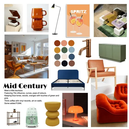 Mid Century Inspo Interior Design Mood Board by Luke Daniels on Style Sourcebook