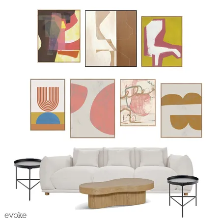 Abstract Art Wall - Soho Manhattan Interior Design Mood Board by Evoke Interior Decorating on Style Sourcebook