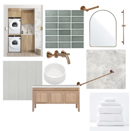 Guest Bathroom Green Interior Design Mood Board by stephaniejayperez@icloud.com on Style Sourcebook