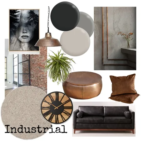 Industrial 1 Interior Design Mood Board by annablack on Style Sourcebook