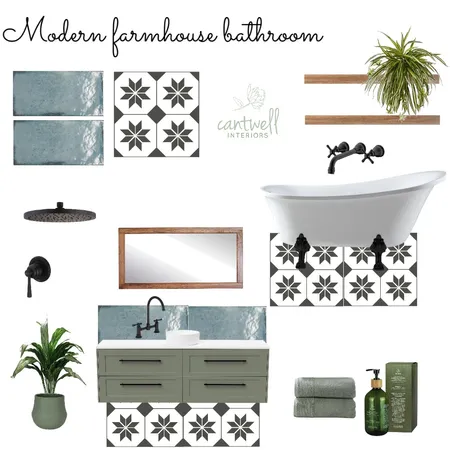 Modern Farmhouse bathroom - tessellated tiles Interior Design Mood Board by Cantwell Interiors on Style Sourcebook