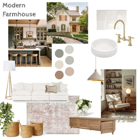 Modern Farmhouse Airbnb Interior Design Mood Board by lizziedunn on Style Sourcebook