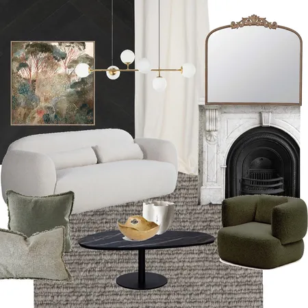 Front lounge room fireplace Interior Design Mood Board by Lisa k on Style Sourcebook