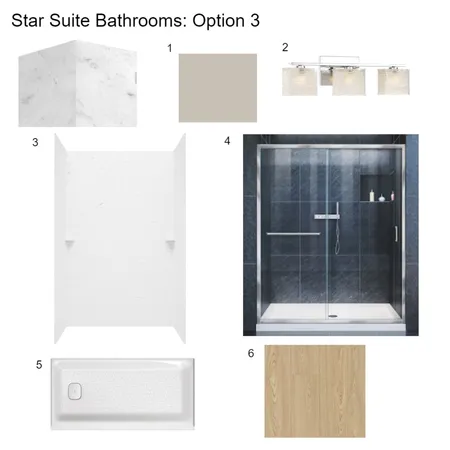 Star Suite Bathrooms: Option 3 Interior Design Mood Board by AlisonVesotsky on Style Sourcebook