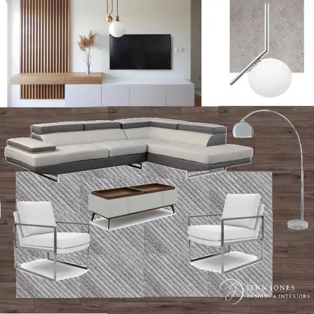 van family Room dark floors white chair Interior Design Mood Board by Jennjonesdesigns@gmail.com on Style Sourcebook