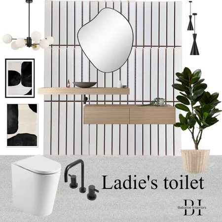 Ladies toilet Interior Design Mood Board by Babaloe Interiors on Style Sourcebook