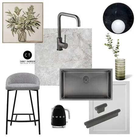 Gunmetal kitchen Interior Design Mood Board by Carly Thorsen Interior Design on Style Sourcebook