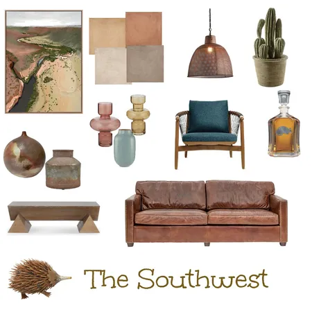 The Southwest Interior Design Mood Board by JenRL Design on Style Sourcebook