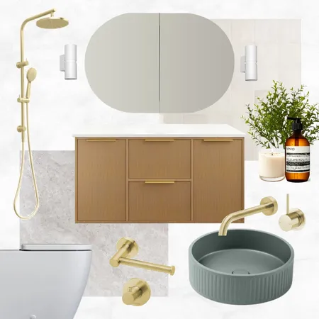 The Block Week 7 - Maddy and Charlotte's Second Guest Bathroom Interior Design Mood Board by The Blue Space on Style Sourcebook