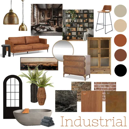 Industrial style mood board Interior Design Mood Board by Waters2000 on Style Sourcebook