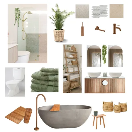 Boho Bathroom Interior Design Mood Board by Nadineh13 on Style Sourcebook