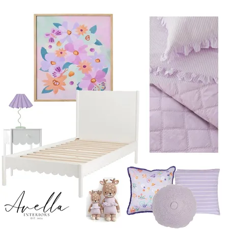 Girls Room - Purple Interior Design Mood Board by Avella Interiors on Style Sourcebook