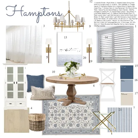 Hamptons Interior Design Mood Board by Rachelhinitt on Style Sourcebook