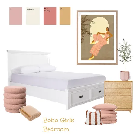 Boho Girls Bedroom Interior Design Mood Board by Fin0011 on Style Sourcebook